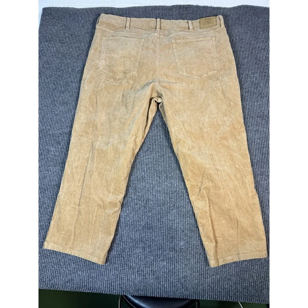 Polo Ralph Lauren Corduroy Pants Mens 46B 46x29 Tan Classic Fit Straight Leg